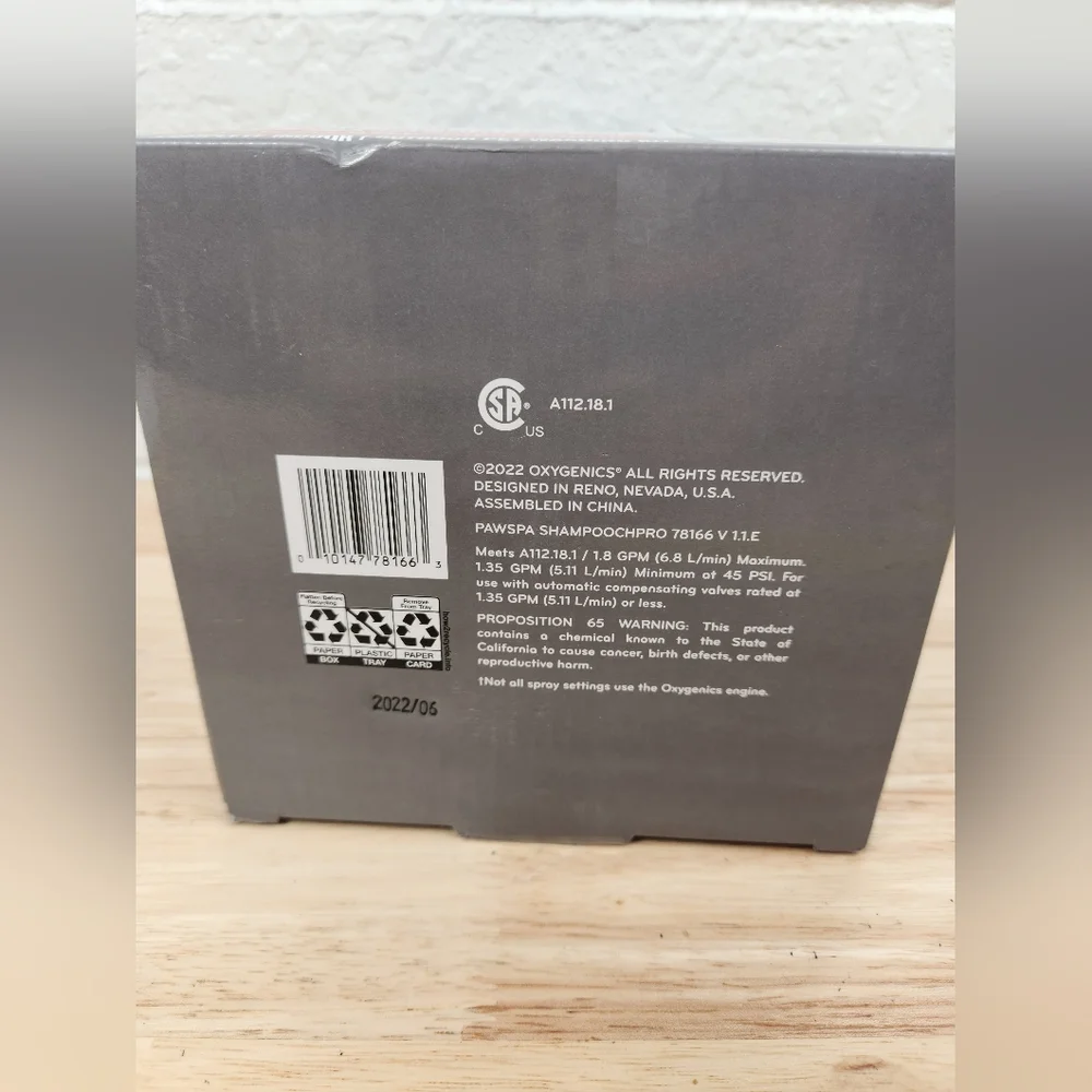 Oxygenics Paw Spa Matte Gray ShampoochPro Model #78166 New Sealed Box